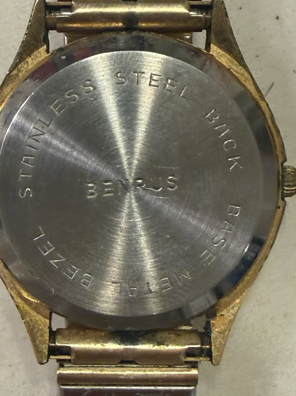 Vintage Benrus Citation 3 Star Quartz Gold Tone Day Date Men’s Watch